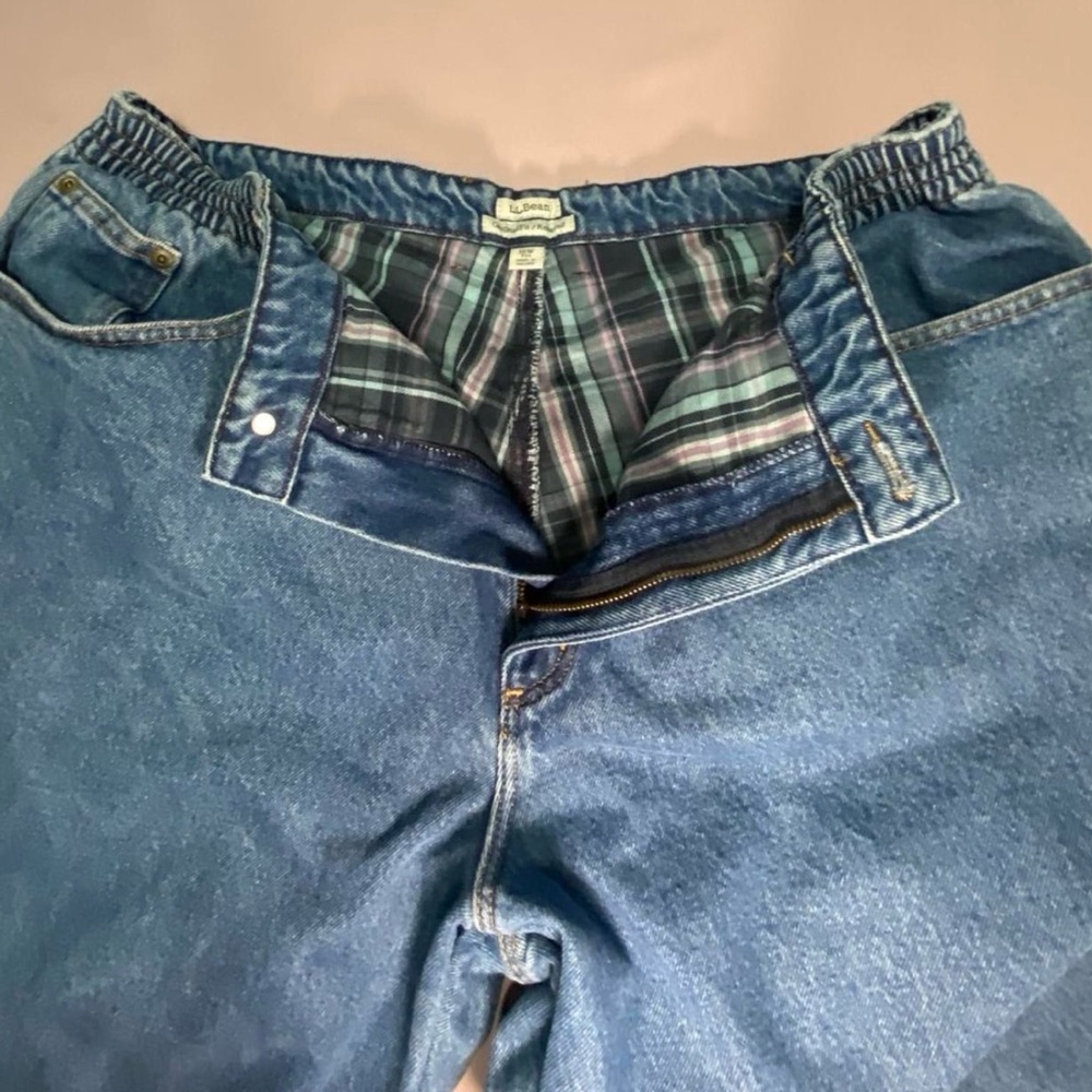LL Bean Flannel Lined Denim Jeans